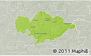 Physical 3D Map of Tomaszow Mazowiecki, lighten, semi-desaturated