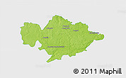 Physical 3D Map of Tomaszow Mazowiecki, single color outside