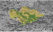 Satellite 3D Map of Tomaszow Mazowiecki, desaturated