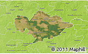 Satellite 3D Map of Tomaszow Mazowiecki, physical outside