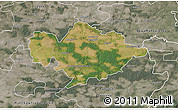 Satellite 3D Map of Tomaszow Mazowiecki, semi-desaturated