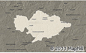 Shaded Relief 3D Map of Tomaszow Mazowiecki, darken