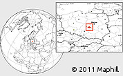 Blank Location Map of Tomaszow Mazowiecki