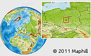Physical Location Map of Tomaszow Mazowiecki