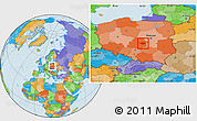Political Location Map of Tomaszow Mazowiecki