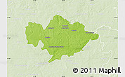 Physical Map of Tomaszow Mazowiecki, lighten