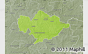 Physical Map of Tomaszow Mazowiecki, semi-desaturated