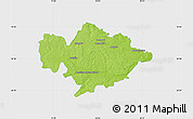 Physical Map of Tomaszow Mazowiecki, single color outside