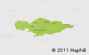 Physical Panoramic Map of Tomaszow Mazowiecki, cropped outside