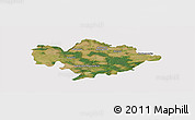 Satellite Panoramic Map of Tomaszow Mazowiecki, cropped outside