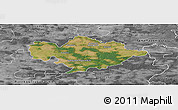 Satellite Panoramic Map of Tomaszow Mazowiecki, desaturated