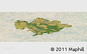 Satellite Panoramic Map of Tomaszow Mazowiecki, lighten