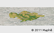 Satellite Panoramic Map of Tomaszow Mazowiecki, lighten, semi-desaturated