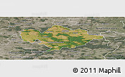 Satellite Panoramic Map of Tomaszow Mazowiecki, semi-desaturated