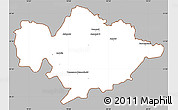 Gray Simple Map of Tomaszow Mazowiecki, cropped outside
