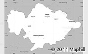 Gray Simple Map of Tomaszow Mazowiecki