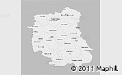 Gray 3D Map of Lubeiskie, single color outside