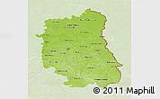 Physical 3D Map of Lubeiskie, lighten