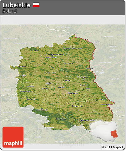 Satellite 3D Map of Lubeiskie, lighten