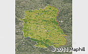 Satellite 3D Map of Lubeiskie, semi-desaturated