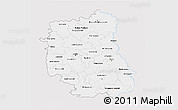 Silver Style 3D Map of Lubeiskie, single color outside