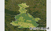 Satellite 3D Map of Bilgoraj, darken