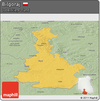 Savanna Style 3D Map of Bilgoraj