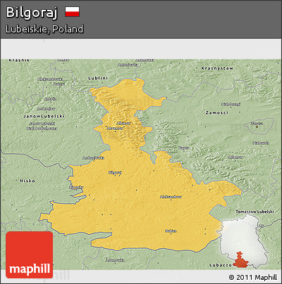 Savanna Style 3D Map of Bilgoraj