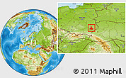 Physical Location Map of Bilgoraj