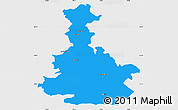 Political Simple Map of Bilgoraj, single color outside