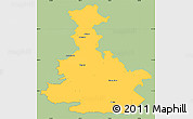 Savanna Style Simple Map of Bilgoraj, single color outside