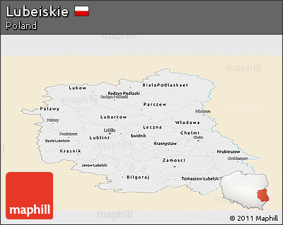 Classic Style Panoramic Map of Lubeiskie, single color outside
