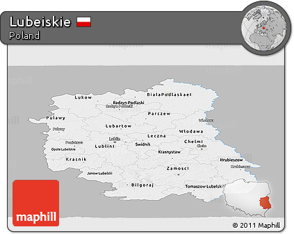 Gray Panoramic Map of Lubeiskie, single color outside