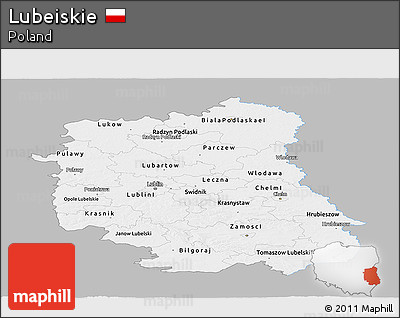 Gray Panoramic Map of Lubeiskie, single color outside