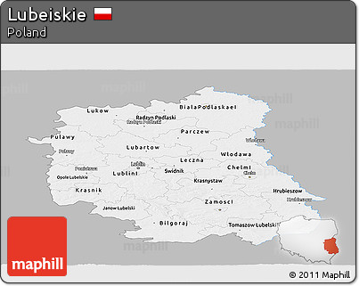 Gray Panoramic Map of Lubeiskie, single color outside