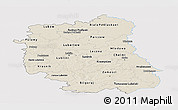 Shaded Relief Panoramic Map of Lubeiskie, single color outside