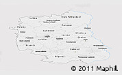 Silver Style Panoramic Map of Lubeiskie, single color outside
