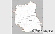 Gray Simple Map of Lubeiskie, cropped outside
