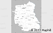 Gray Simple Map of Lubeiskie, single color outside