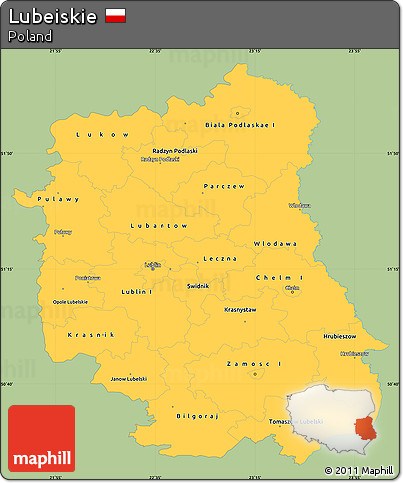 Savanna Style Simple Map of Lubeiskie, single color outside