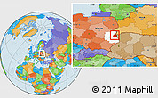 Political Location Map of Wlodawa, highlighted parent region