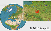 Satellite Location Map of Wlodawa