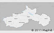 Gray 3D Map of Nowa Sol, single color outside