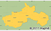 Savanna Style Simple Map of Nowa Sol, single color outside