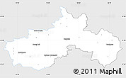 Silver Style Simple Map of Nowa Sol, single color outside