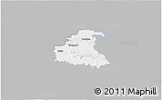Gray 3D Map of Chrzanow, single color outside