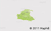 Physical 3D Map of Chrzanow, cropped outside