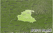 Physical 3D Map of Chrzanow, darken