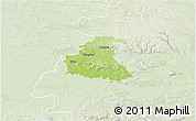 Physical 3D Map of Chrzanow, lighten