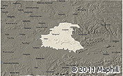 Shaded Relief 3D Map of Chrzanow, darken